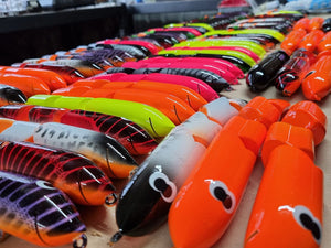 Snake Mudeye Lures - Fluro Orange